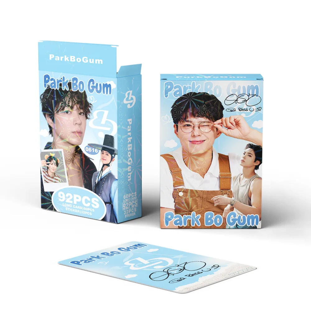 Фото Набор из 92 карточек Park Bo Gum Lomo: 60 HD фотокарточек, 32 стикера, портретные фотокарточки корейских актеров, коллекционный подарок для фанатов №3