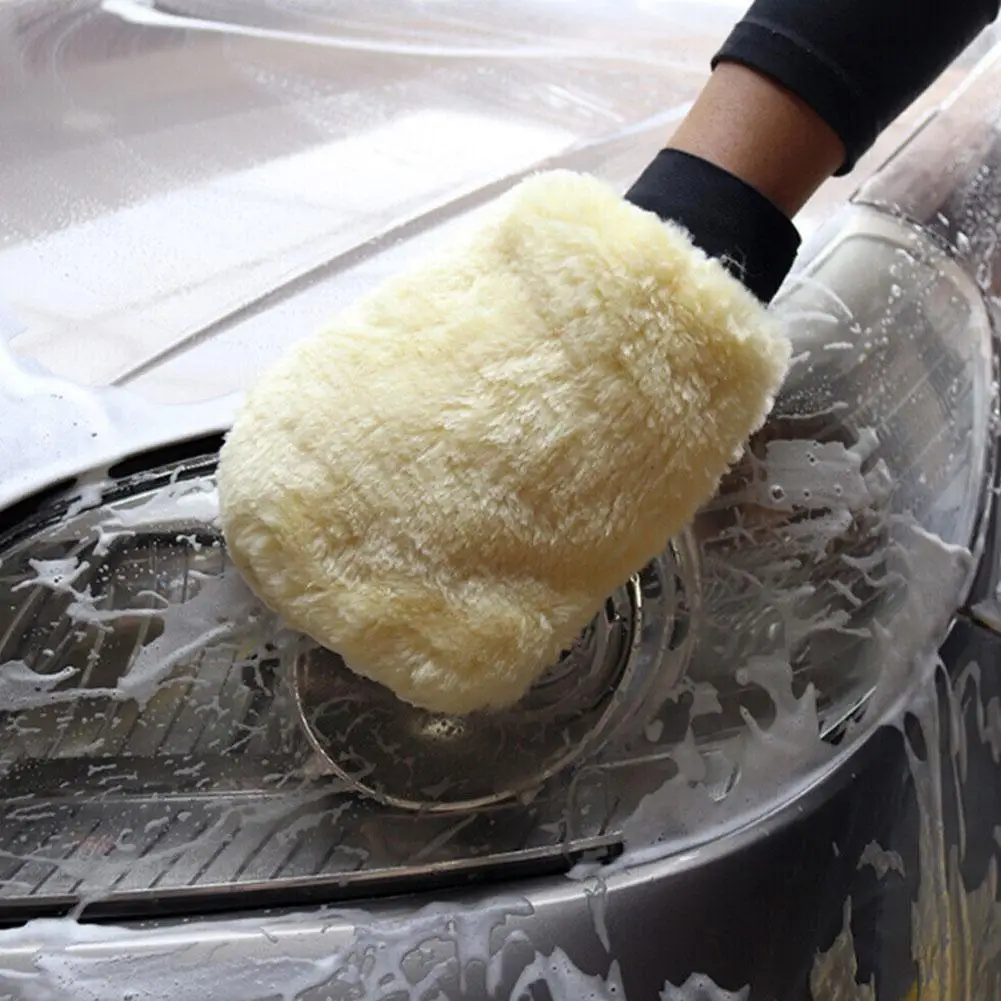 

Перчатки для мытья автомобиля из искусственной шерсти, водопоглощающие автомобильные мягкие полировальные перчатки для мытья автомобиля из микроволокна для стекла, ПВХ пластика le F4E1