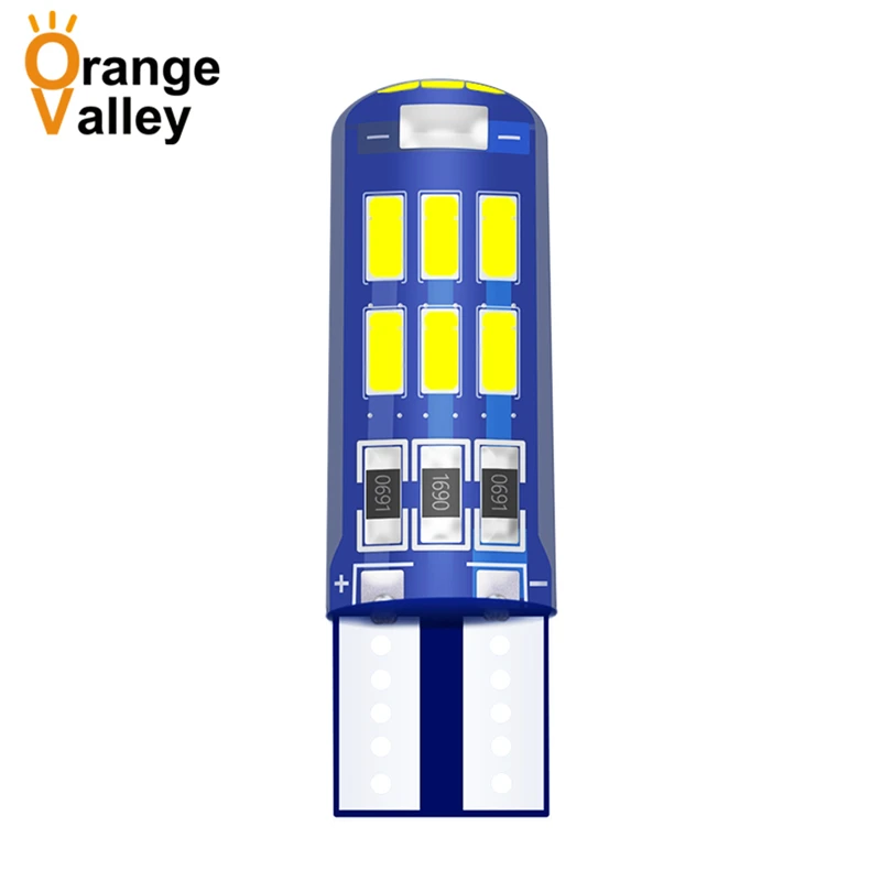 

500PCS T10 194 W5W 501 15 SMD LED 4014 Car Silica gel Auto Clearance Lights Reading Light Marker Lamps DC 12V