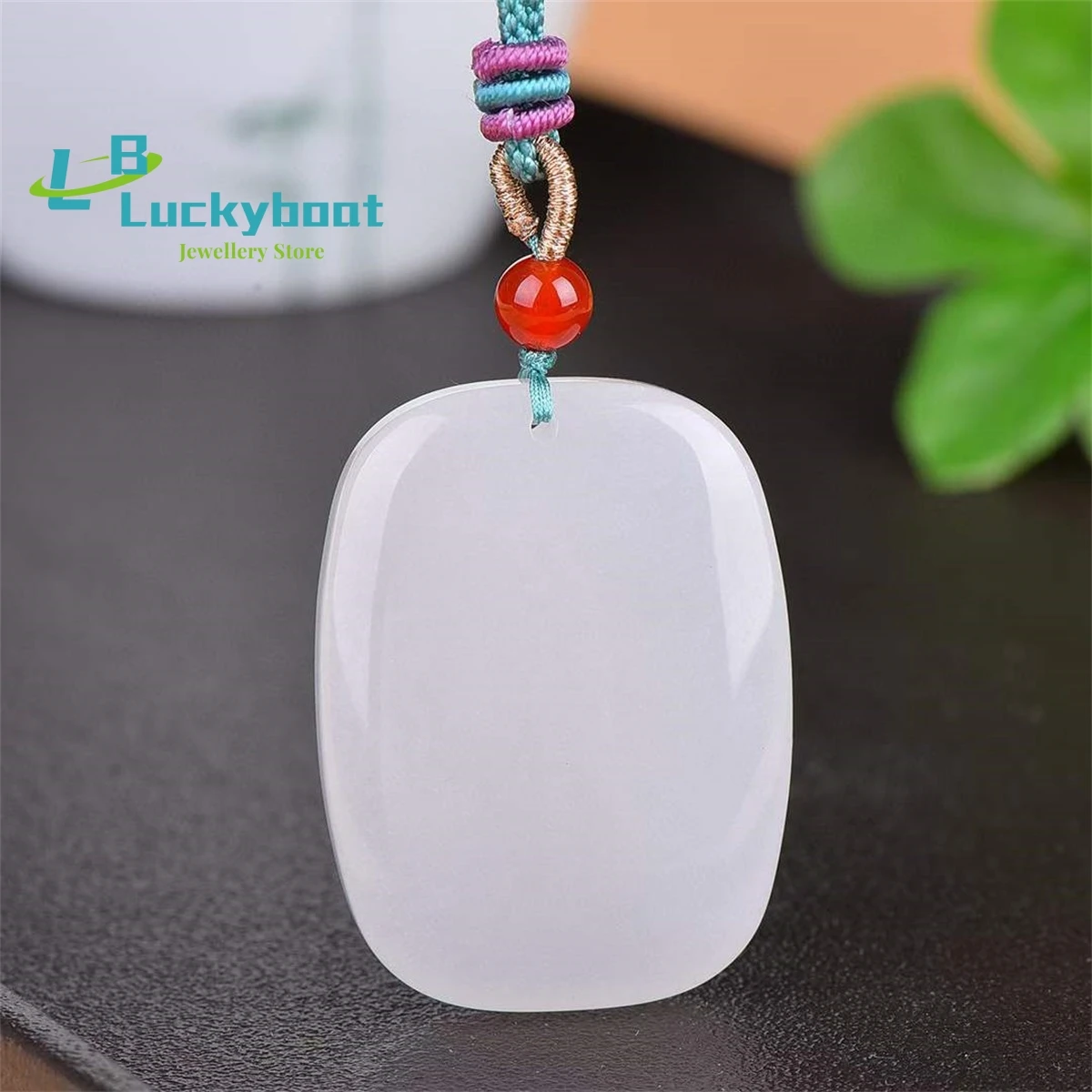 

Подвеска из натурального золотого шелка с нефритом и надписью «Peace and Calm», простой и персонализированный изысканный модный универсальный для мужчин и женщин