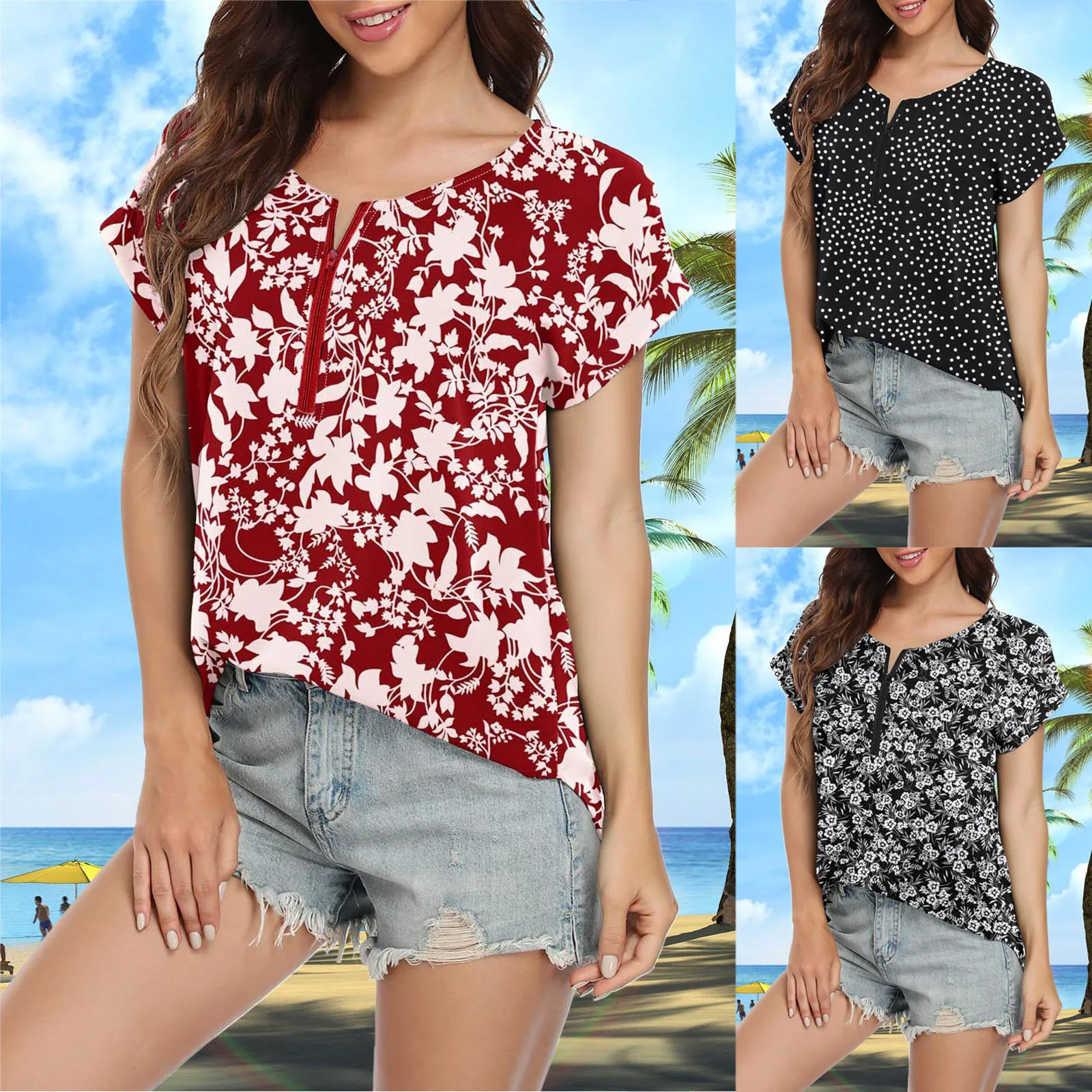 

Женская летняя футболка с коротким рукавом, круглым вырезом и открытыми плечами