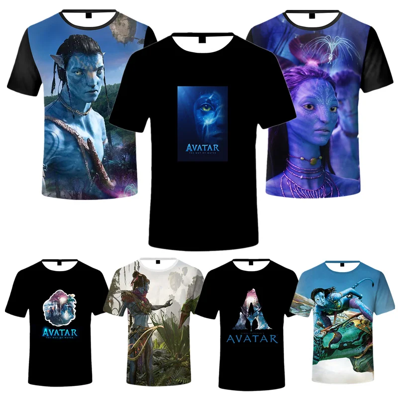 

Disney Avatar Summer 3D Print Tshirt Hit Movie Avatar Men Children Fashion Casual Round Neck Short Sleeve Male Sports Streetwear