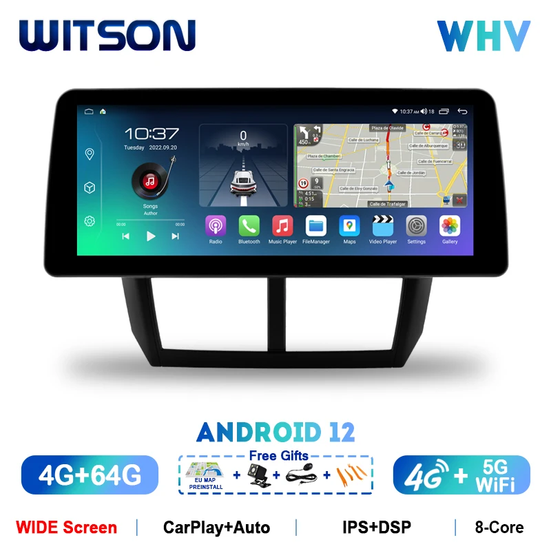 

WITSON Android 12 Carplay Auto Stereo for SUBARU FORESTER 2008-2012 DSP 12.3'' IPS HD Screen Car Radio Navi GPS Multimedia