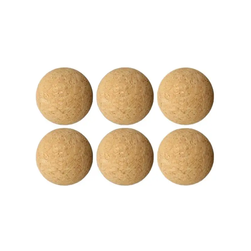 

6pcs Wooden Baby-foot Table Footballs Fun Tabletop Soccer Interactive Ball Toys Game Accessories