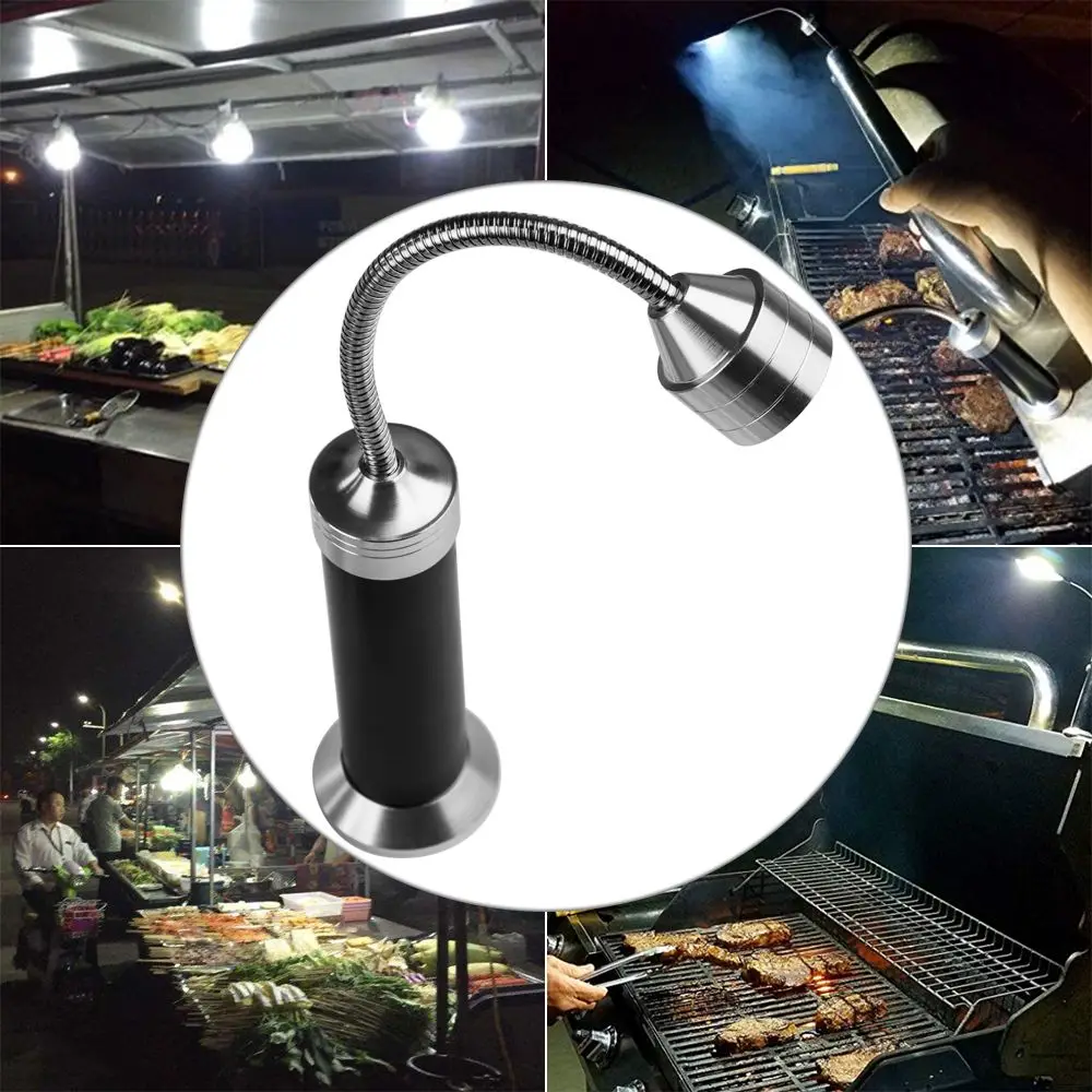 

1/2PCS Magnetic Grill Lights for BBQ Outdoor Camping 9 LED Barbecue Grill Lamp Flexible Gooseneck BBQ Tools