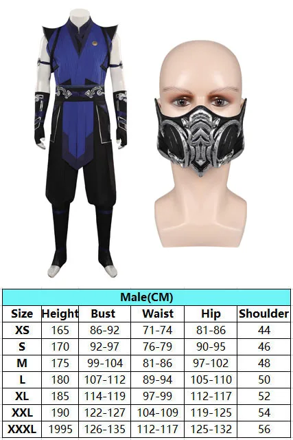 Маскарадные перчатки Sub Zero для косплея парик маска игры Mortal Kombat костюм ролевых