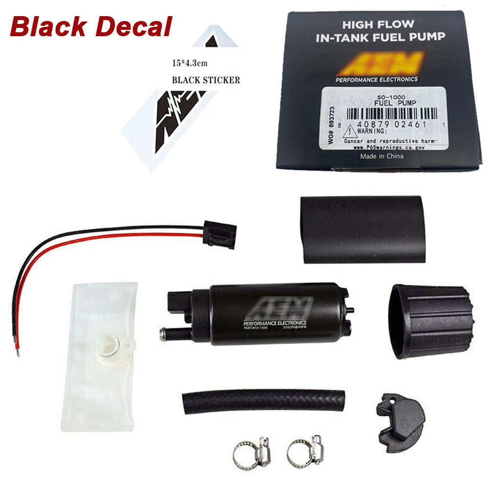Универсальный Топливный насос AEM 50-1000 340LPH с фильтром и установкой для Walbro GSS342 w/AEM Stickers
