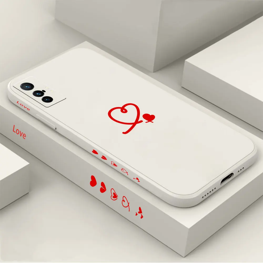 

Red Love Phone Case For VIVO X90 X80 X70 X60 X50 X30 X27 X23 X21S X21I X70T X60T X51 X21IA Pro Plus 4G 5G Cases Cover Funda Capa