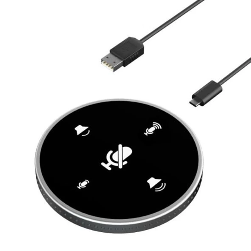 

USB-микрофон для конференций, многонаправленный компьютерный конденсаторный микрофон для ПК с кнопкой отключения звука для встреч/занятий ...