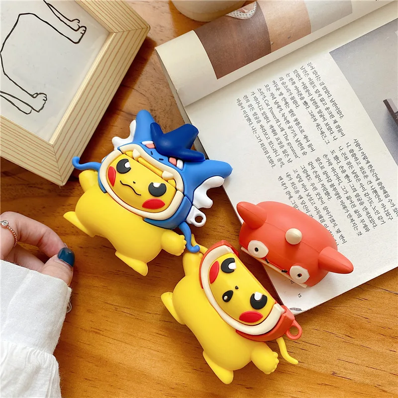 

Pokemon AirPods Koi King Pikachu Cartoon Cute Pokemon Headphone Case AirPods1 2nd/Pro Creative Gift Anti-fall Headphone Case