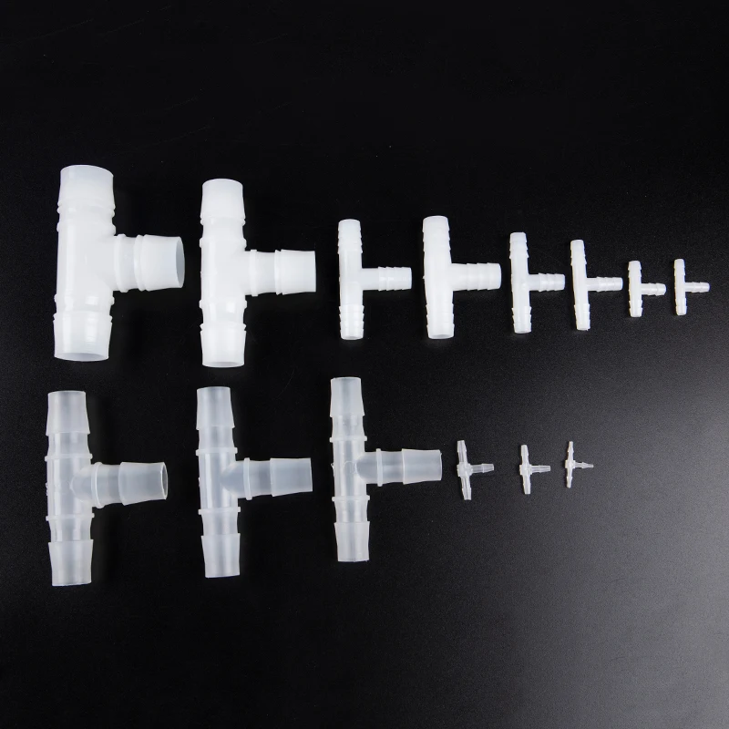 

1pc 1.6~20mm White PE/PP Tee Connector Aquarium Tank Adapter Air Pump Hose Pagoda Joints Garden Irrigation Water Pipe Connectors