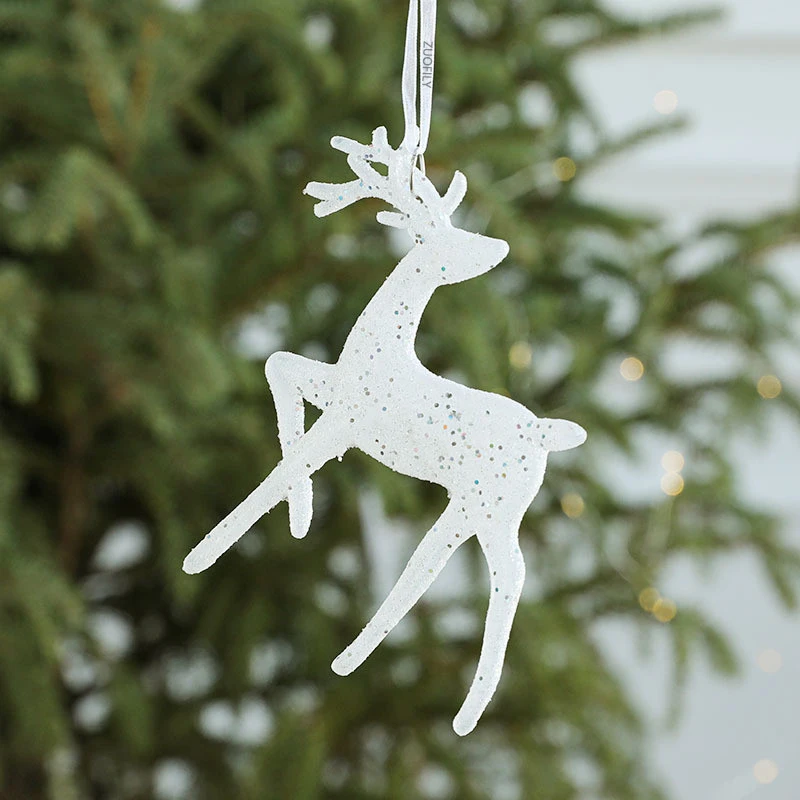 Украшение для рождественской елки прозрачное в виде оленя | Дом и сад