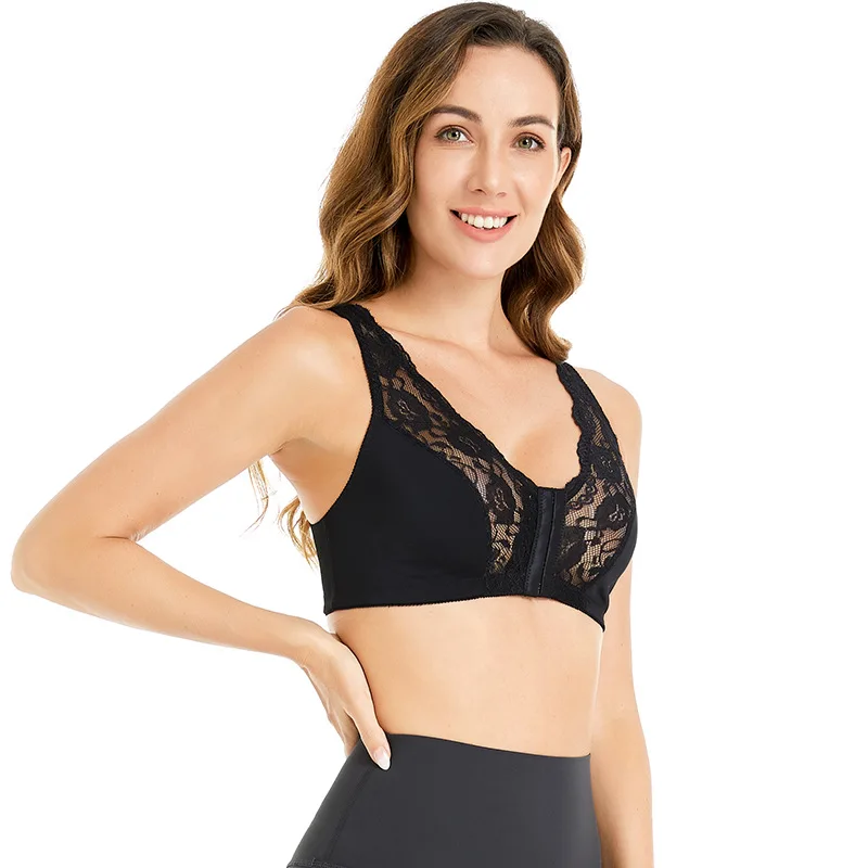 Adjustable Lace Bra Yoga Running Shock proof Sports Bras No Steel Ring Gather Women's Underwear Wide Shoulder Straps Brassiere