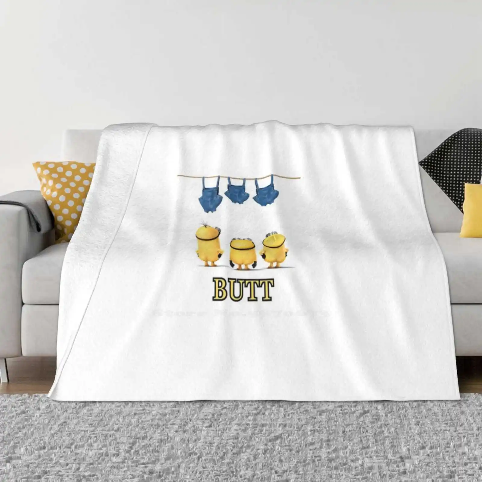 

Three Funny Creative Design Comfortable Warm Flannel Blanket Funny Cool Yellow Famous Fame Cartoons Cap