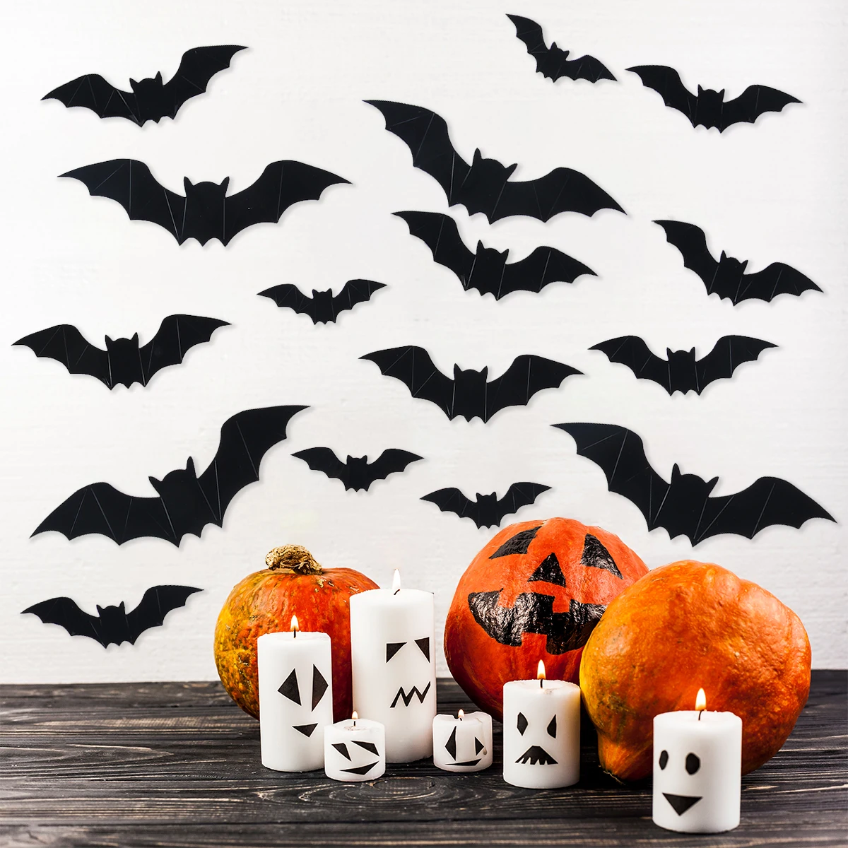 

16Pcs Bats Wall Sticker Halloween Decoration Scary Party Scene Props PVC Bat Ornaments Home Decoration DIY Wall Sticker