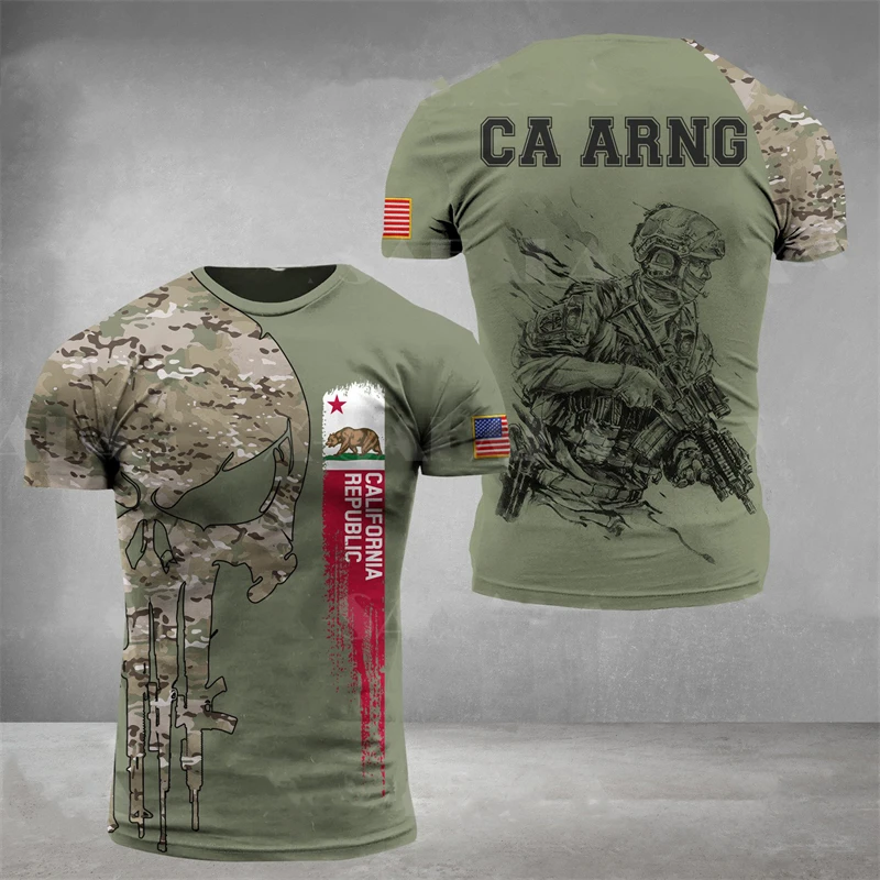 

Mexico Army T-Shirt For Men Flag Print Short Sleeve Veteran Soldier Print Men's T-Shirt Oversized Clothing O Neck kids Tops Tee