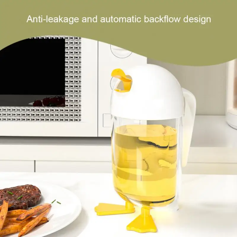 

Cookware Oil Pot Automatic Opening And Closing Sauce Bowl Kitchen Oil Bottle Cute Quantitative Oil Containers Wholesale Cooking