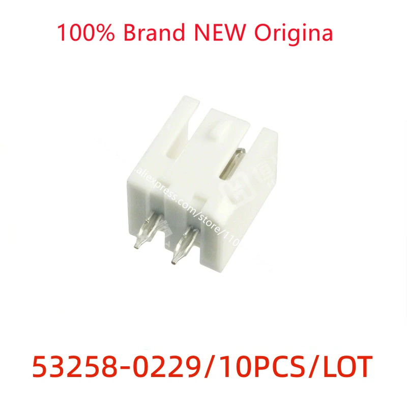 

10PCS/LOT Molex connector 532580229 53258-0229 2Pin needle holder 3.5mm spacing original stock.