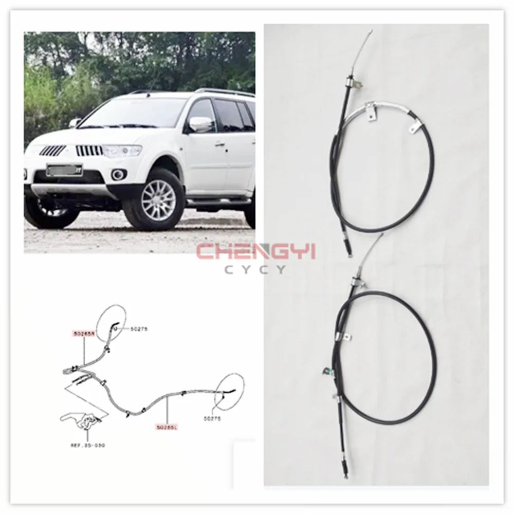 ТРОС ЗАДНЕГО ТОРМОЗА для Mitsubishi Pajero Montero Sport KG4W KG5W KG6W KH6W KH8W 4820A187 4820A188 ТРОС ЗАДНЕГО ТОРМОЗА для Mitsubishi Pajero Montero Sport KG4W KG5W KG6W KH6W KH8W 4820A187 4820A188