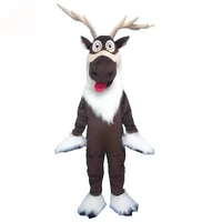 cartoon deer mascot costume sven costume reindeer fursuit costume furry adult dress outfits christmas party character mascot