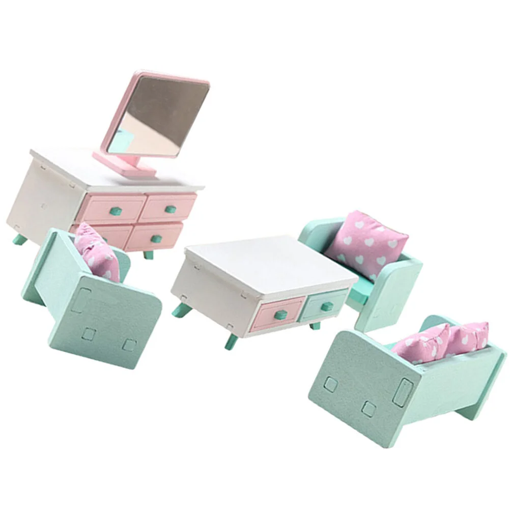 

Small Sofa Mini House Decoration Miniature Landscape Ornament Kids Toy Room Furniture Model
