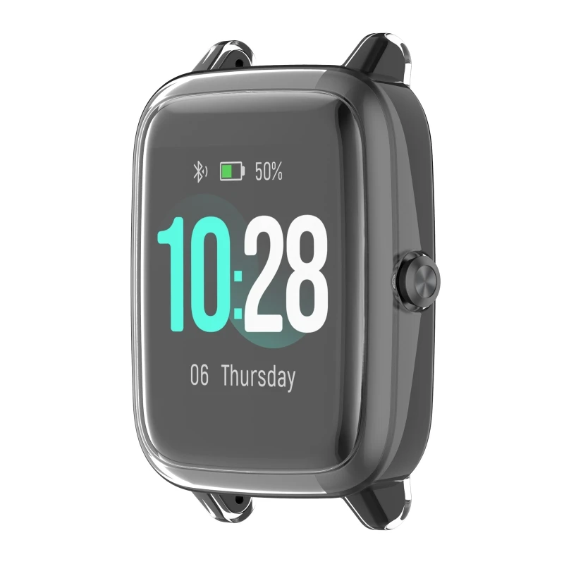

TPU Protective Shell Scratch Proof Universal 1.3'' Watch Case Replacement Protector Frame Compatible with ID205L/SW021