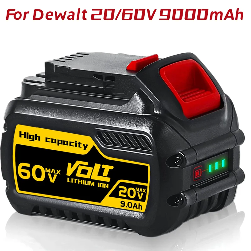 

9000 мАч Dewalt FlexVolt 120 в 60 в 20 в, сменная батарея, инструменты Dewalt, аккумулятор для дрели DCB606 DCB612 DCB609 DCB200