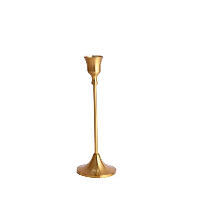 

European Style Metal Candle Holder Simple Golden Home Decor Candlestick Wedding Decoration Bar Party Living Room Decoration