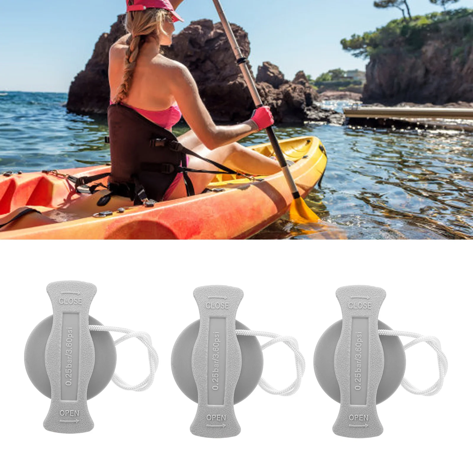 Клапан для надувной лодки 8 зубьев 3 шт.