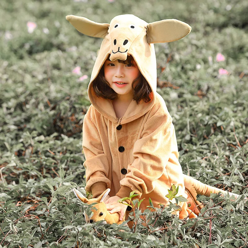 2022 New Childrens Kids Men and Women Cute Kangaroo Animal One-piece Suit Girls Clothes Kids Fashion Fall Clothes for Women