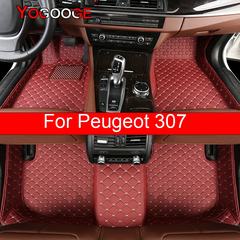

YOGOOGE Car Floor Mats For Peugeot 307 307SW Foot Coche Accessories Carpets