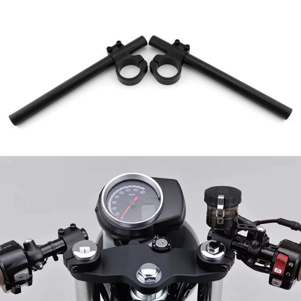 1 пара черных мотоциклетных зажимов с ЧПУ высоким подъемом универсальная версия