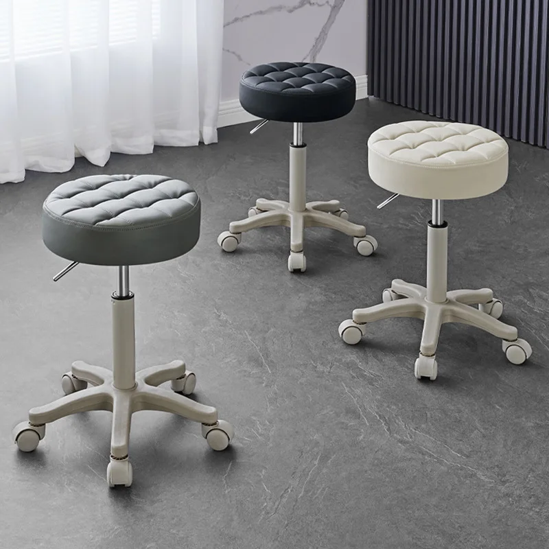 

Beauty Salon Special Stool Spinning Lift Backrest Master Chair Pulley Hairdressing Manicure Barber Shop Household round Chair