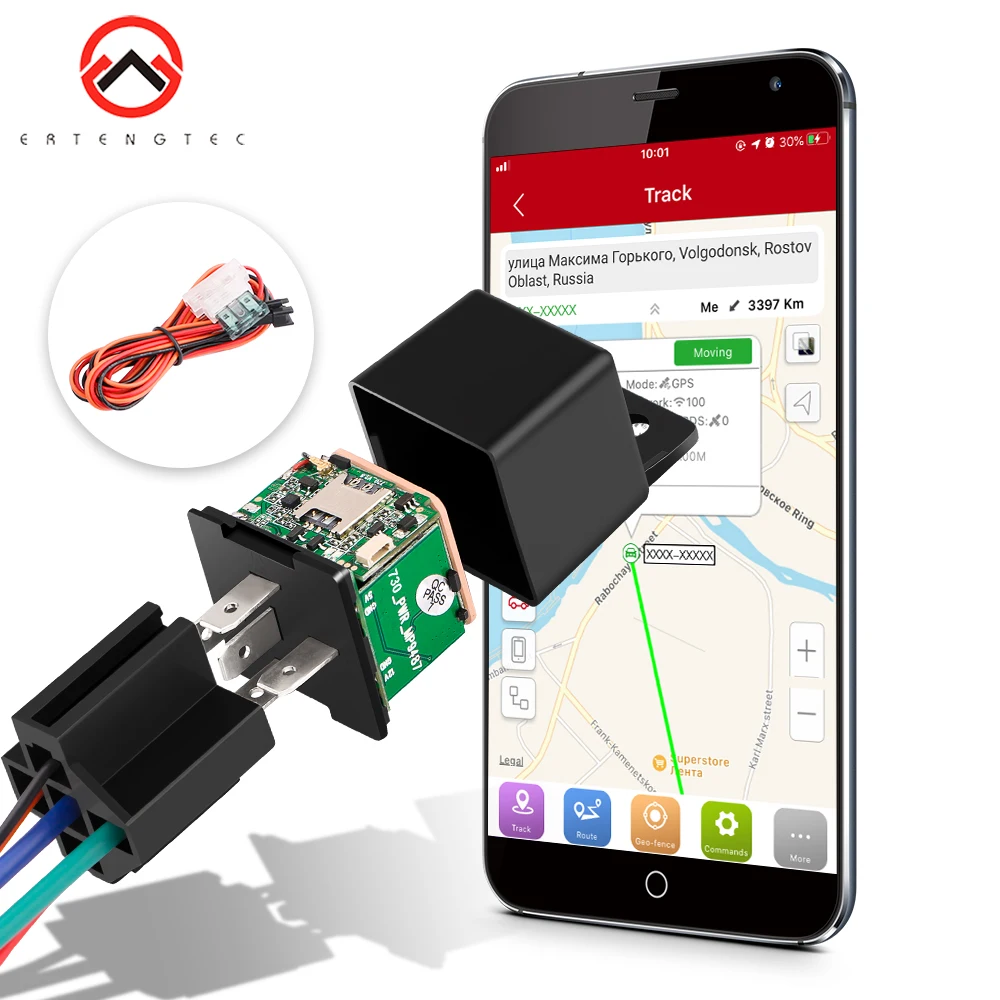 

Tracker Car MV730 Hidden Design Cut Off Fuel Shock Tow Alert GPS Moto ACC Detection Relay Mini GPS Tracker Car Tracker
