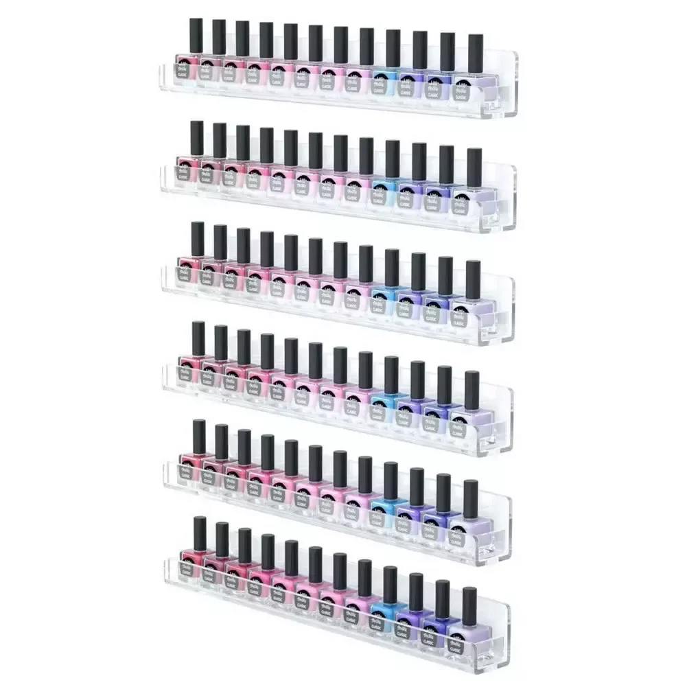 

6 Layer Clear Acrylic Nail Polish Storage Rack Nail Polish Display Stand Nail Art Tools Cosmetics Jewelry Lipstick Organizer
