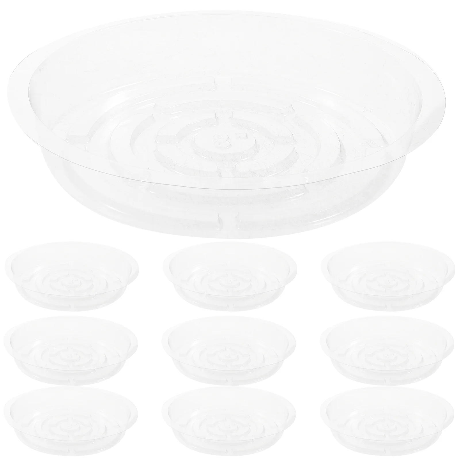 

Tray Pot Trays Water Saucer Planter Round Saucers Plate Drip Drainage Bonsai Dish Flower Base Catcher Transparent Clear Bases