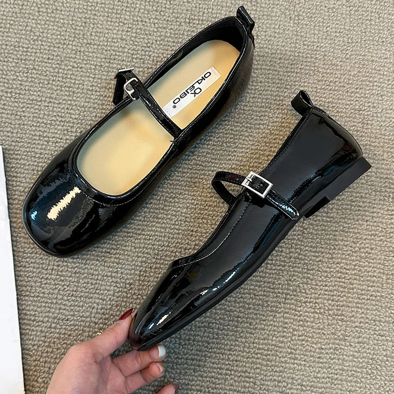 Женские туфли на плоской подошве красные повседневные модельные Мэри Джейн