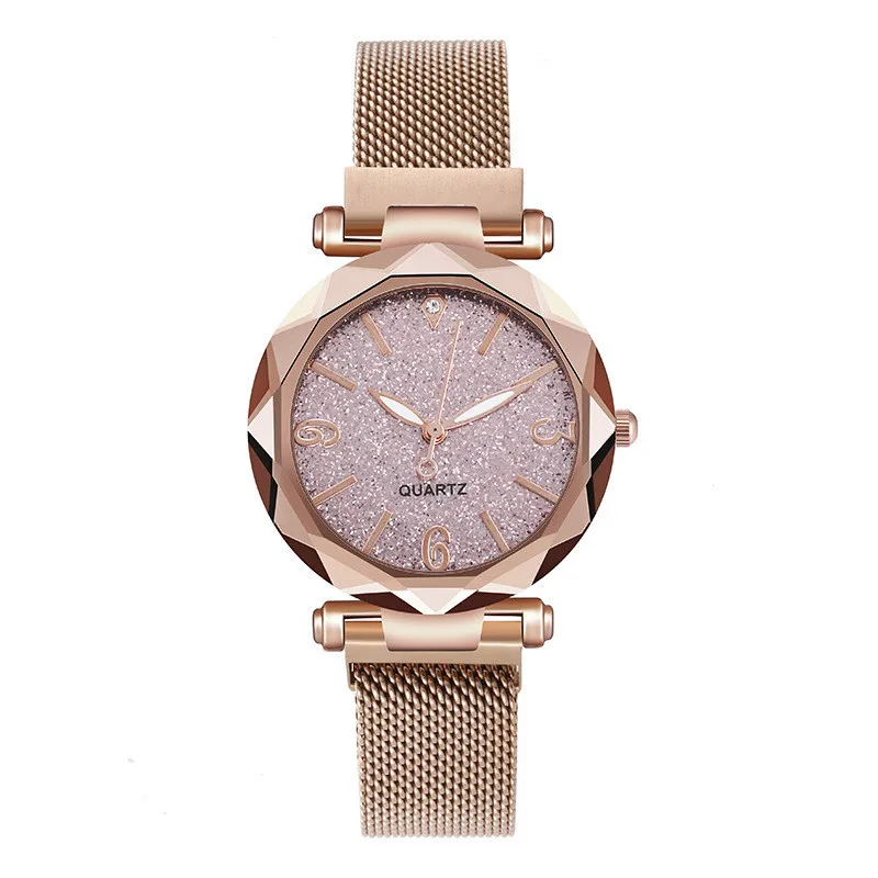 

Ladies Quartz Watch Lazy Magnet Strap Magnet Watch Gypsophila Watch Starry Sky Watch Wrist Watch for Women
