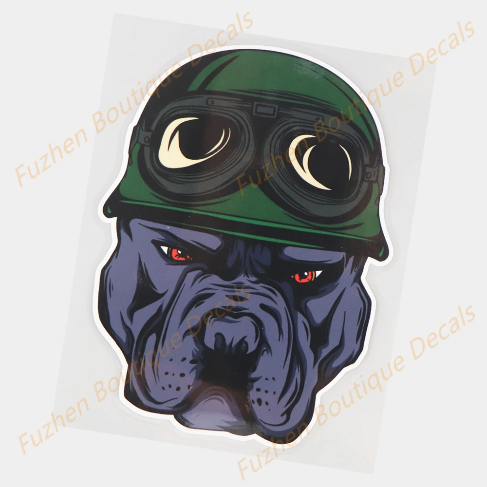 

Fuzhen Boutique Decals Exterior Accessories Personality Helmet Bulldog Creative Scratch Occlusion Car Sticker Decoration