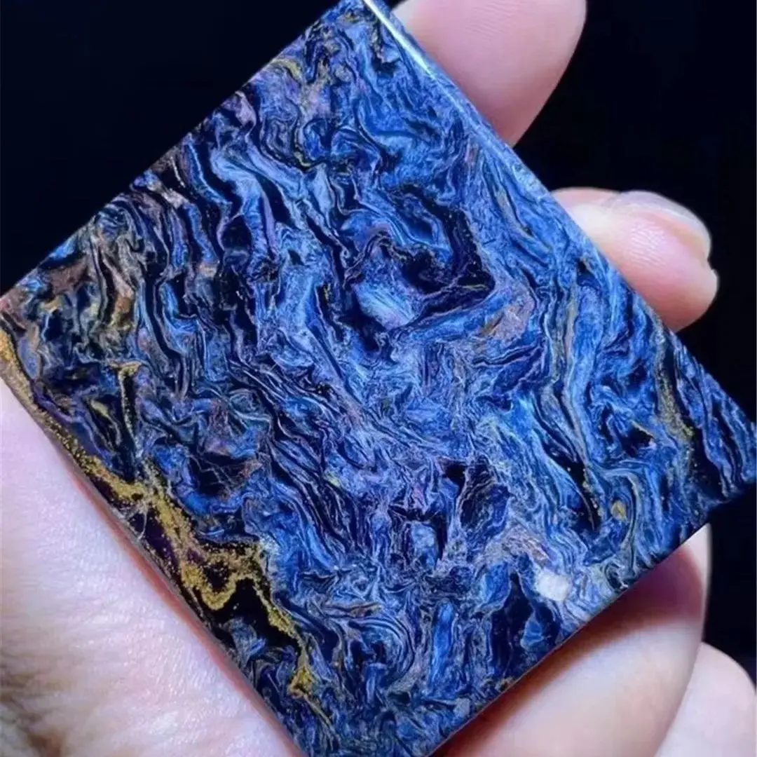 Подвеска из натурального синего пьестерсита 50 х43 х7 мм