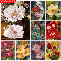 flowers pictures 5d diamond painting flowers diamond mosaic full roundsquare rhinestone embroidery diy home wall decor
