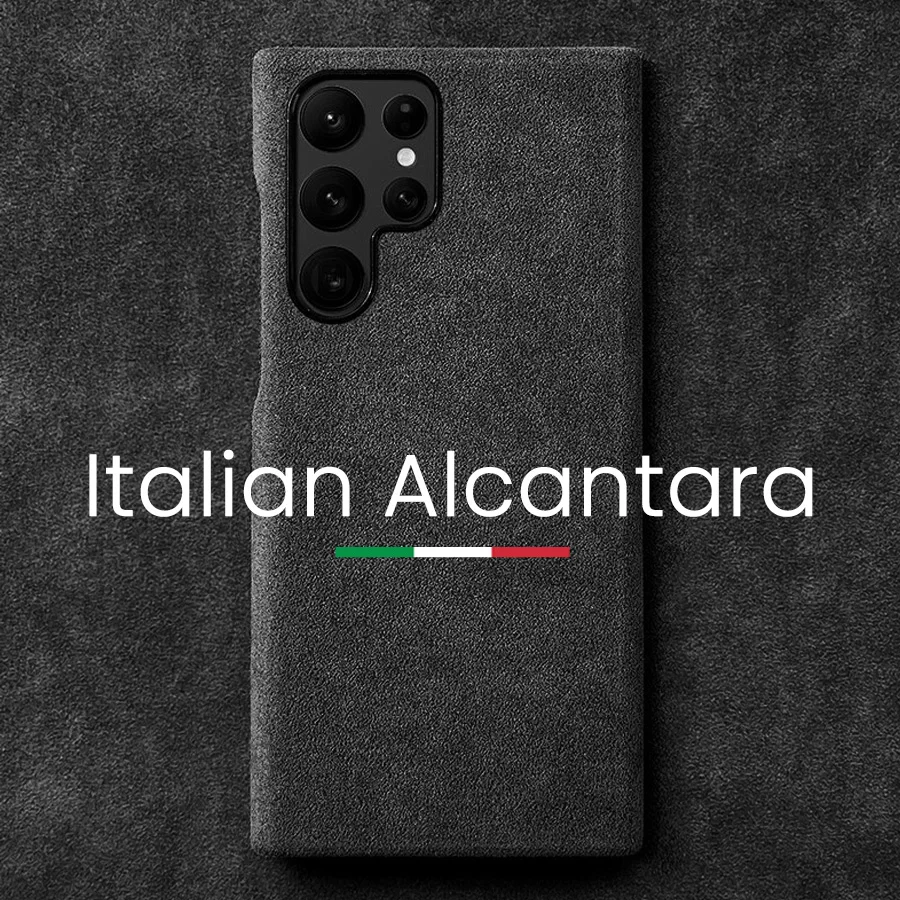 

ALCANTARA Case for Samsung Galaxy S22 Ultra Plus S22+ 5G Luxury Business Supercar Same Artificial Leather Phone Cases