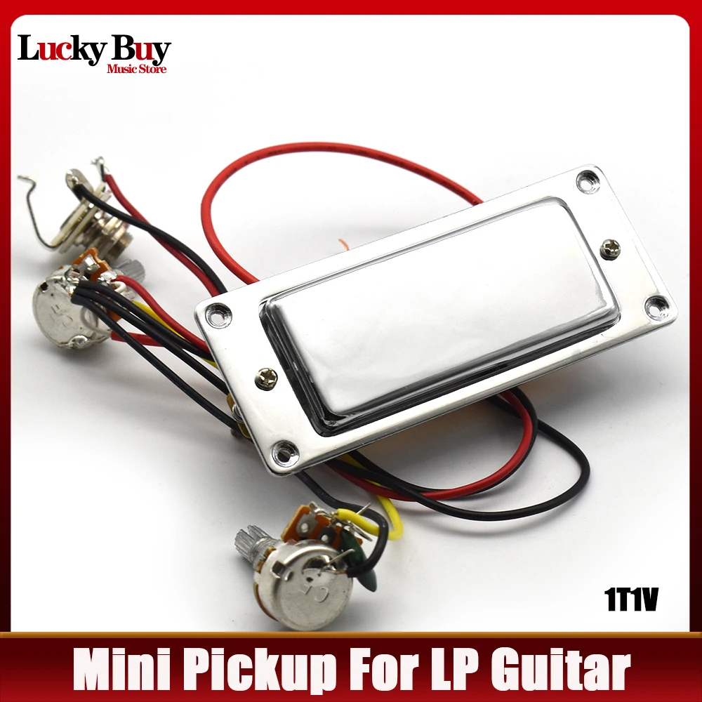 

1Pcs Mini Electric Guitar Humbucker Pickup with 1T1V Control 6.35MM Output for LP Electric Guitar