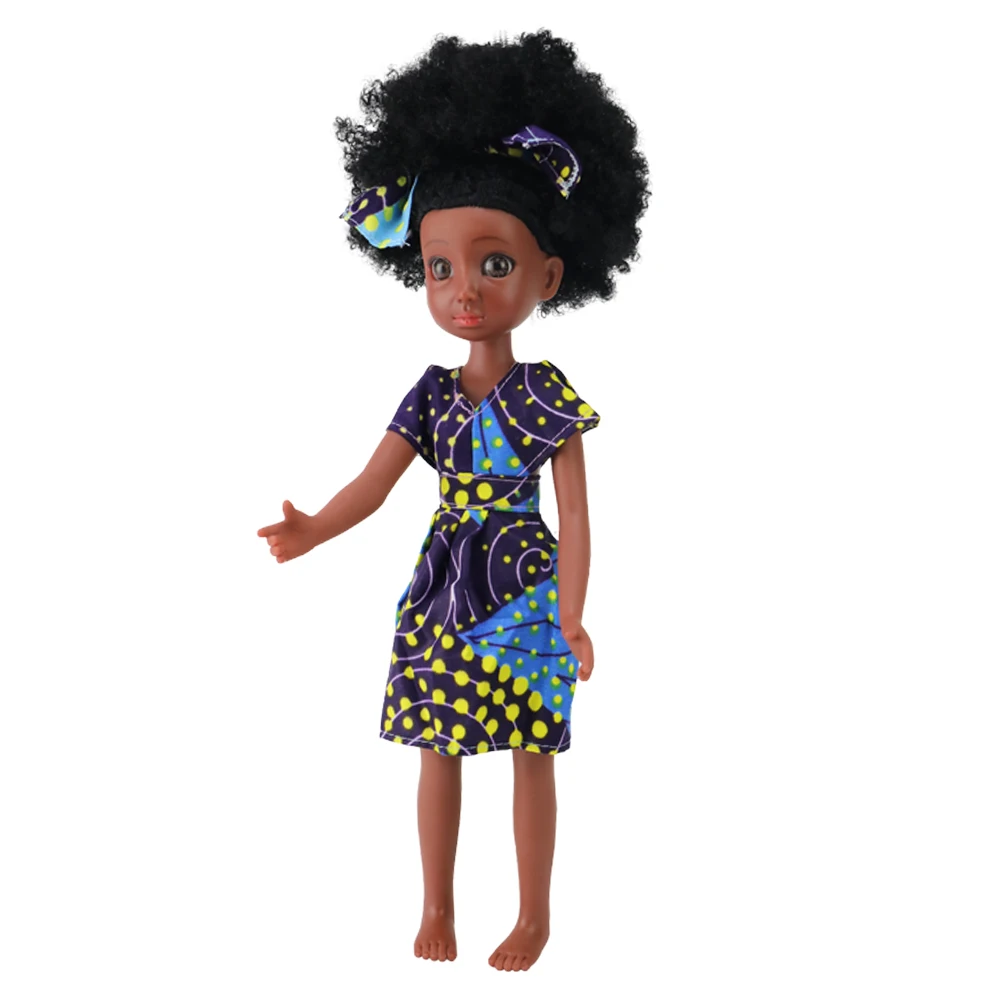 

13 inch lovely vinyl fashion baby doll black afro african american doll for sales