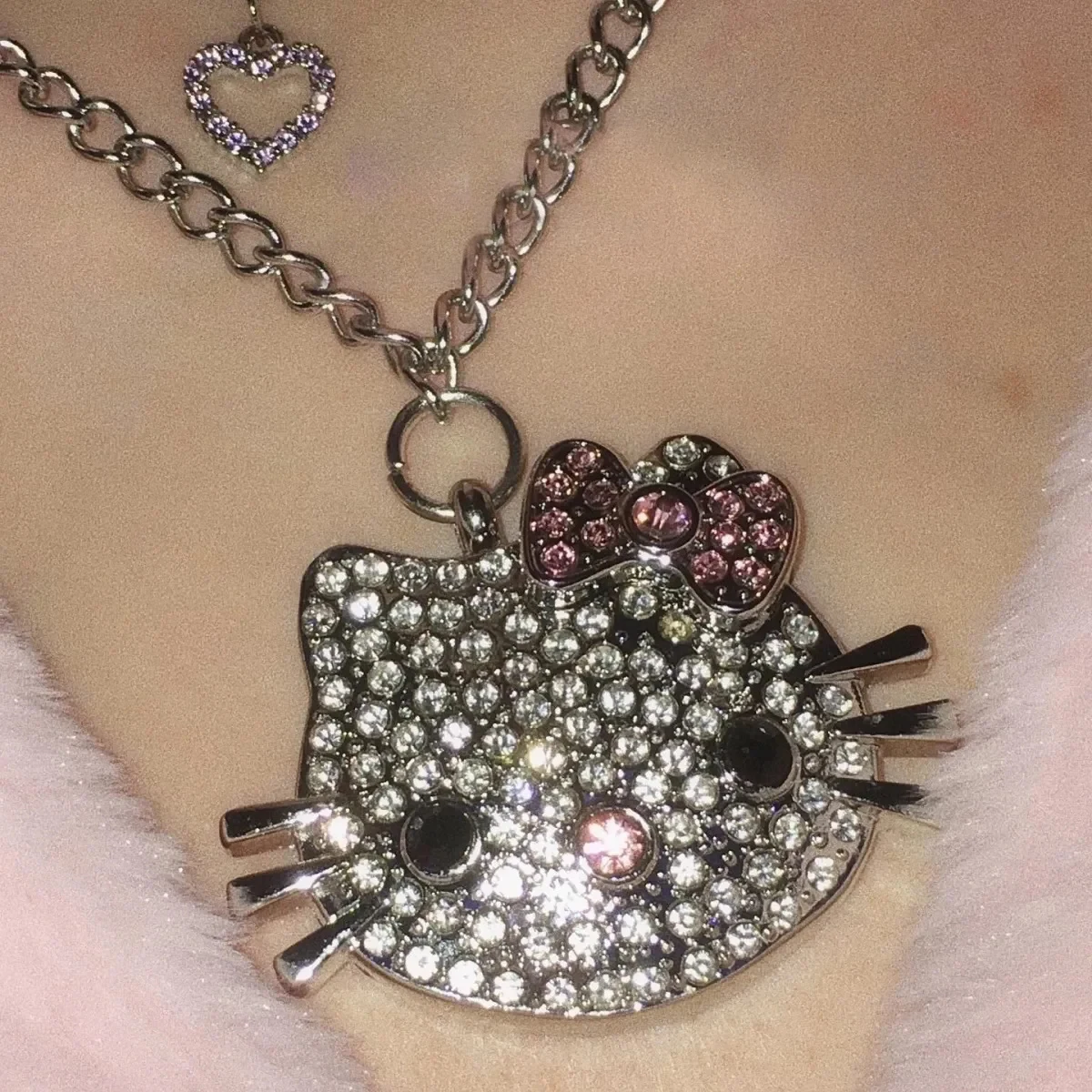 Ожерелье Kawaii Hello Kitty мультяшное оригинальное ожерелье Y2K для девушек с подвеской