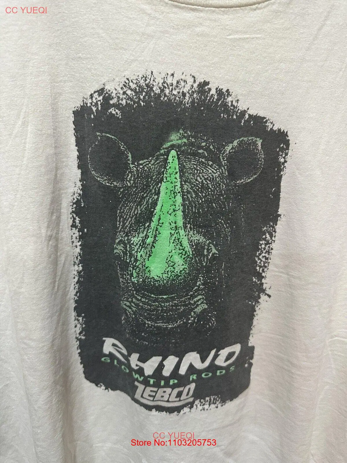 VTG ZEBCO RHINO GLOWTIP удочки футболки промо XL
