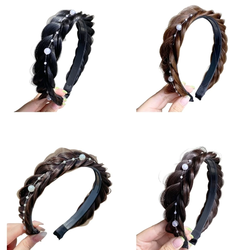 

Плетеная повязка на голову, невидимая плетеная повязка на голову, обруч для волос