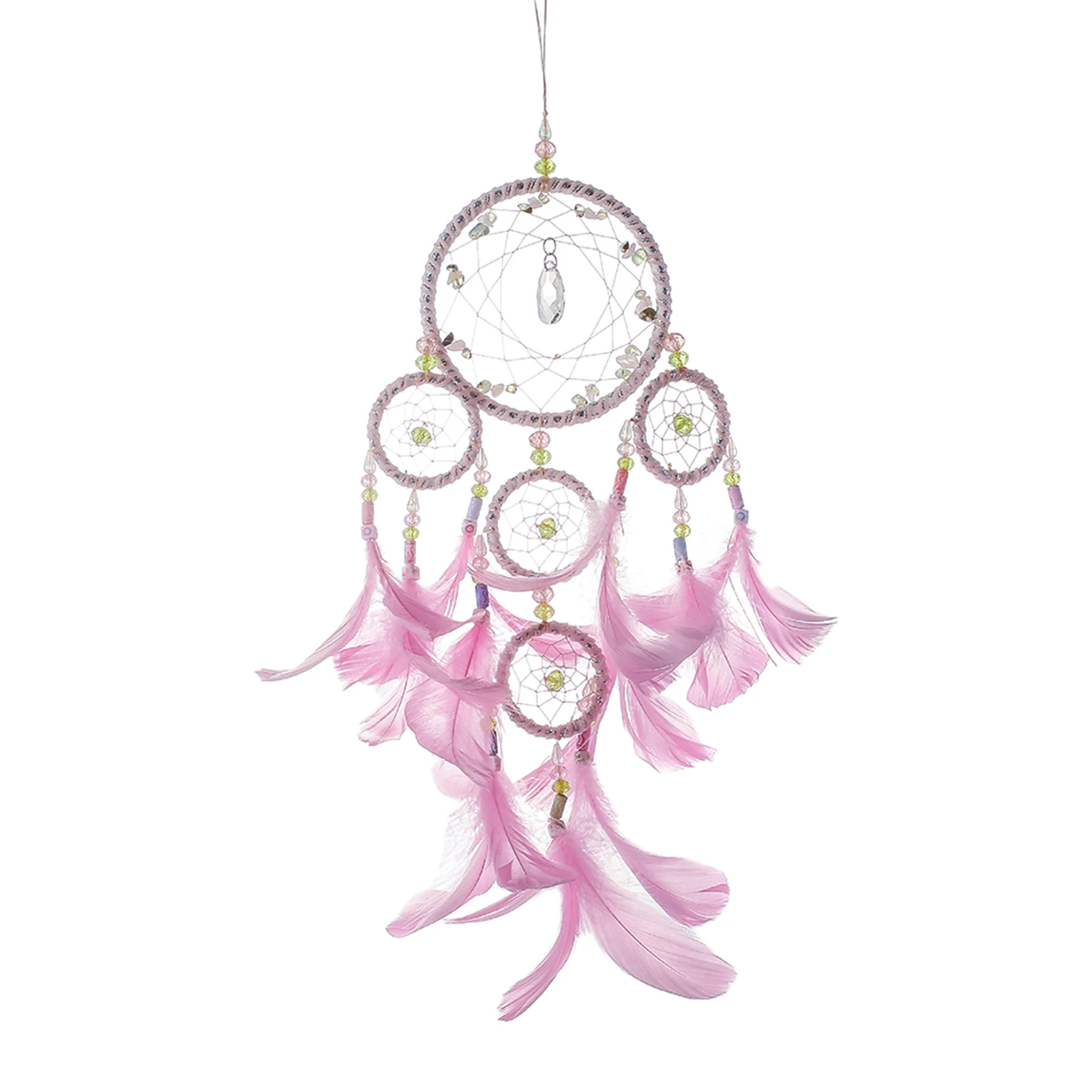 

Wall Pendant Wedding Blessing Dream Catcher Hanging Ornament Art Car Interior With Feathers Home Decor Craft Bedroom Gift