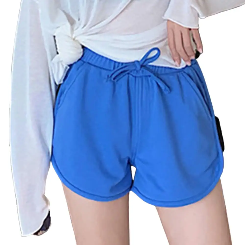 

Womens Shorts Solid High Waist Drawstring Womens Clothes Casual Baggy Slim Fit Candy Color Sweatpants Shorts for Women