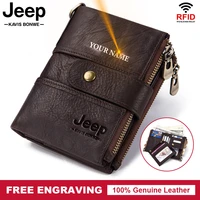fashion men wallets name engraving zipper card holder high quality male purse new cow leather coin holder men wallets carteria